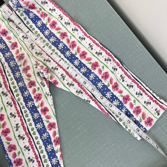 Vintage OshKosh B'gosh Striped Floral Garden Leggings 24 Months - Picture 5 of 9